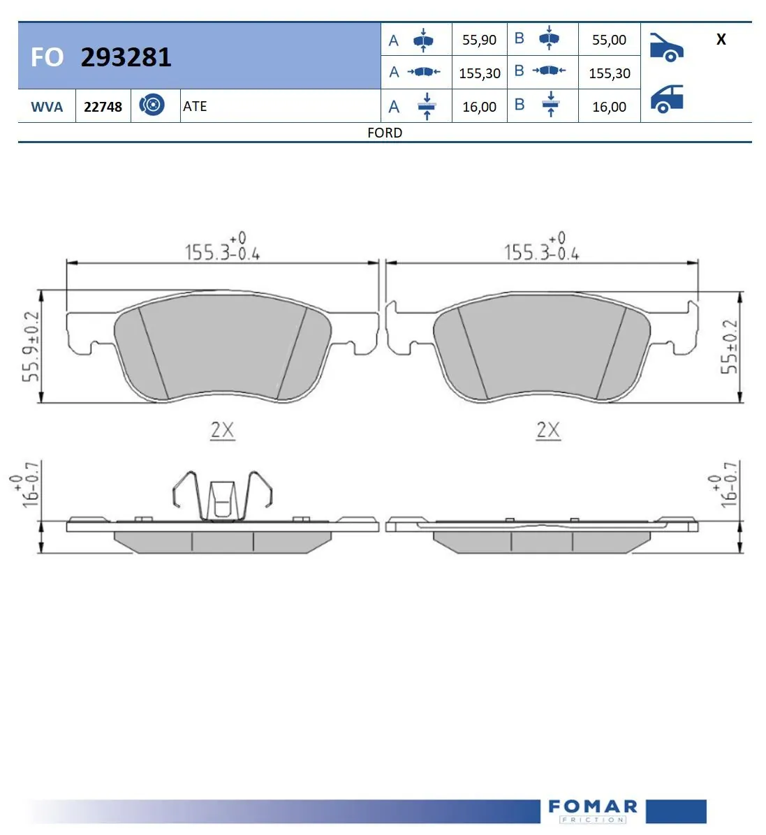 Brake Pad Set, disc brake